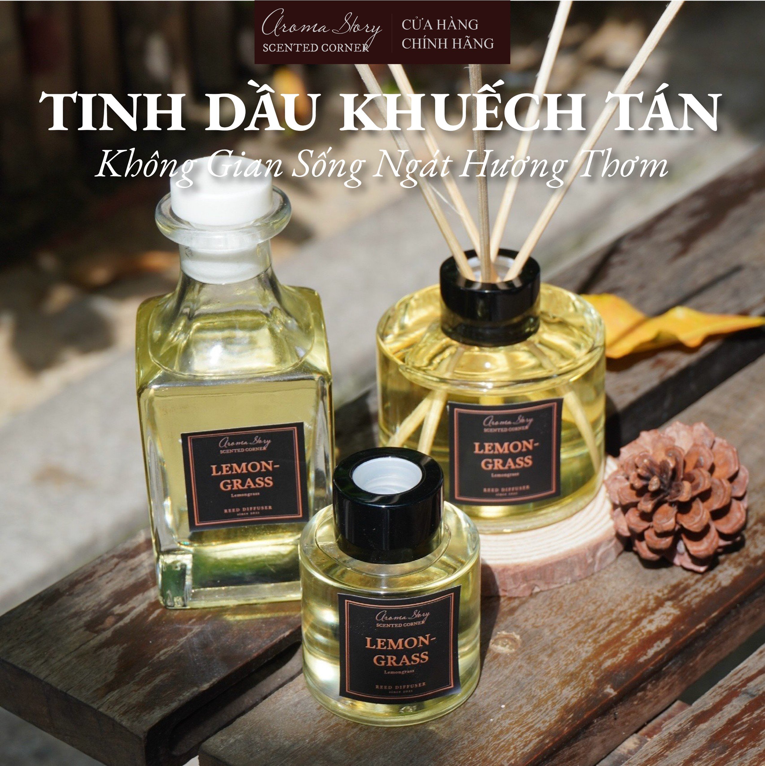 Tinh Dầu Khuếch Tán Lavender Aroma Story Nhiều Hương Size 50ml/100ml/150ml