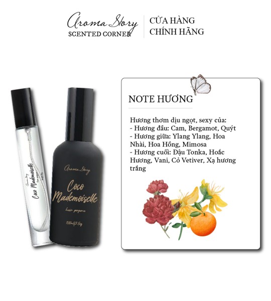 Nước Hoa Tóc Hương Nước Hoa Nổi Tiếng Coco Mademoiselle Aroma Story 10ml/100ml